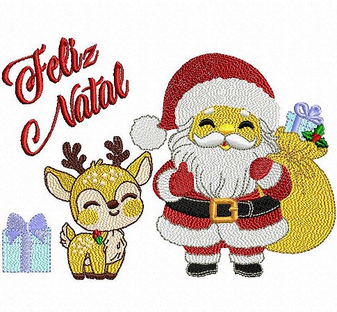 Matriz Bordado Natal Papai Noel E Mamãe Noel