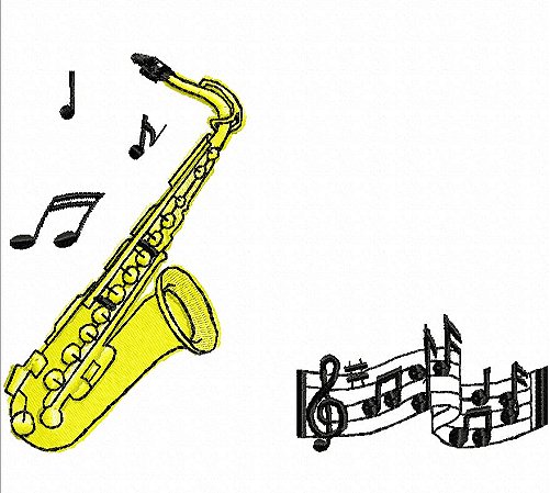 Matriz Bordado Instrumentos Musicais Para Nome