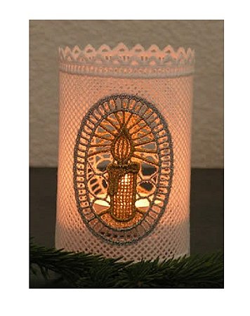 Matriz Bordado 3d Porta Vela Richelieu