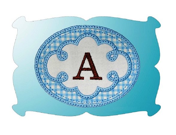 Matriz Bordado Alfabeto Aplique Moldura Linda
