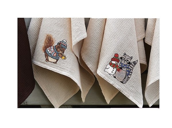 Matriz Bordado Natal Bichinhos Para Guardanapo