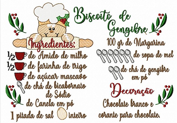 Matriz Bordado Pano De Prato Receitas Da Vovó