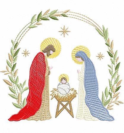 Matriz Bordado Natal Manjedoura De Jesus