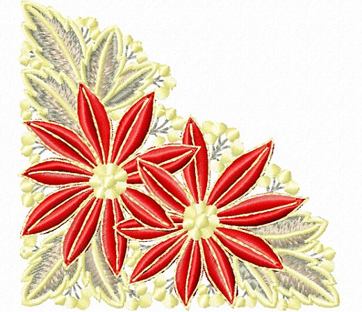 Matriz Bordado Natal Cantos Delicados Para Guardanapo