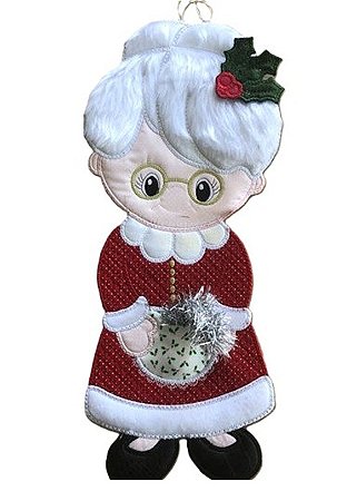 Matriz Bordado Natal Enfeite De Porta Mamãe Noel