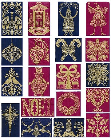 Matriz Bordado Natal Coleção Dourada