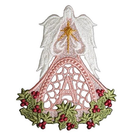 Matriz Bordado Alfabeto Natal Com Anjinho