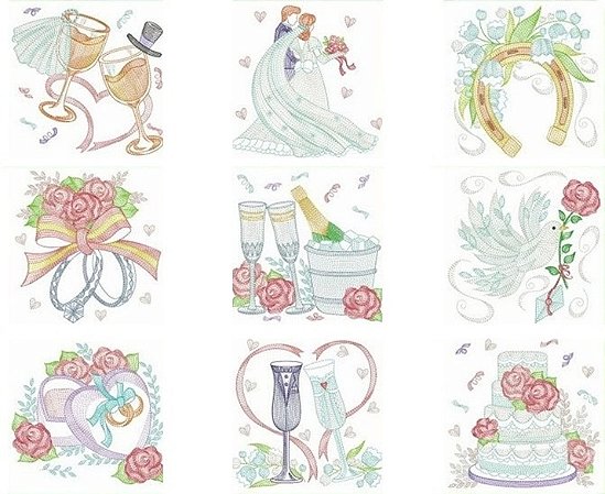 Matriz Bordado Dia Do Casamento Rippled