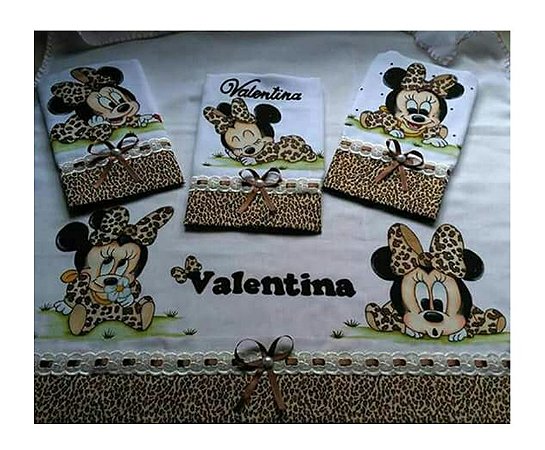 Matriz Bordado Minnie Baby Ponto Cheio E Aplique Para Fralda