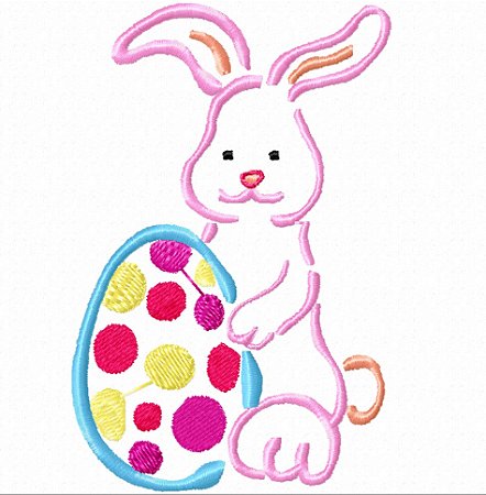 Matriz Bordado Páscoa Contorno