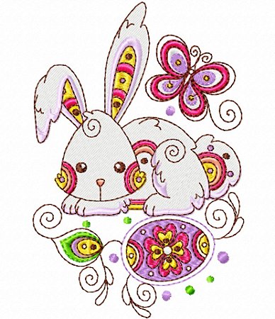 Matriz Bordado Páscoa Retro