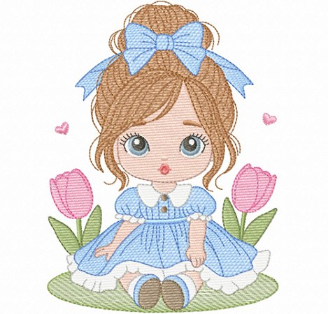 Matriz Bordado Coleção Lindas Meninas Brincando