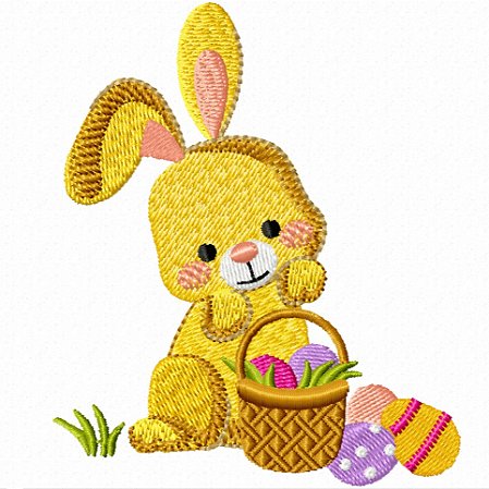 Matriz Bordado Páscoa Coelhinhos Dengoso