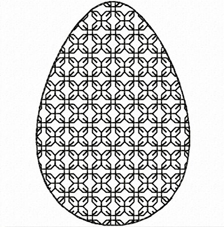 Matriz Bordado Páscoa Ovos Contorno