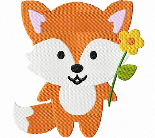 Matriz Bordado Raposinha Feliz