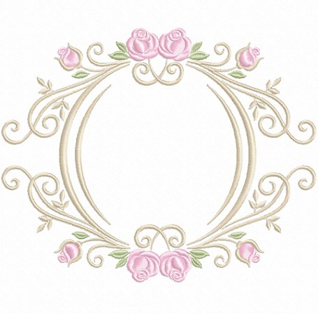 Matriz Bordado Molduras E Barrinhas Rosinha Lavabo E Toalha