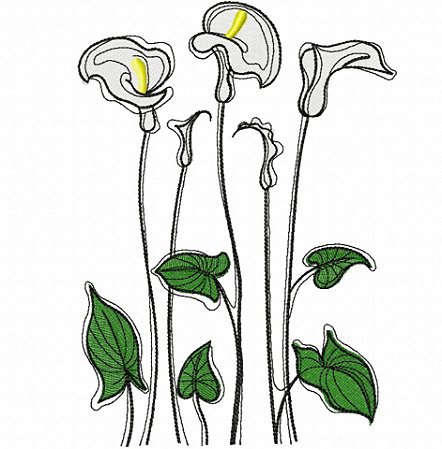 Matriz Bordado Coleção Flores Delicadas Alegre