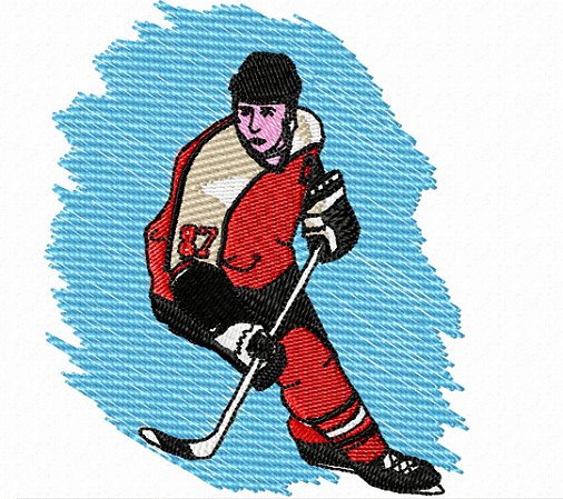Matriz Bordado Hockey No Gelo