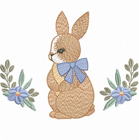 Matriz Bordado Páscoa Coelhinhos Com Estilo