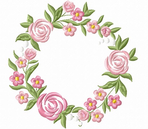 Matriz Bordado Quadrinhos Com Flores Lindas Para Nome