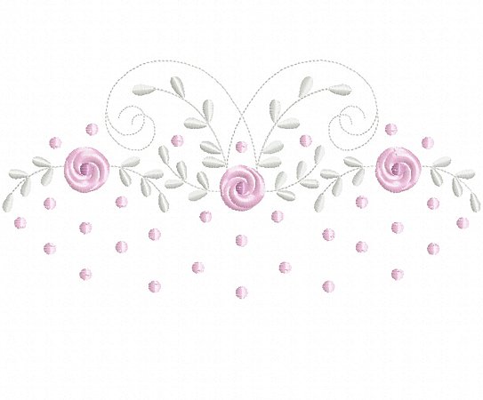 Matriz Bordado Toalha E Lavabo Com Poá