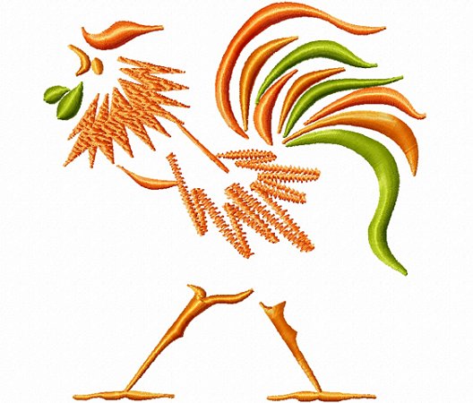 Matriz Bordado Pano De Prato Galo Esboço