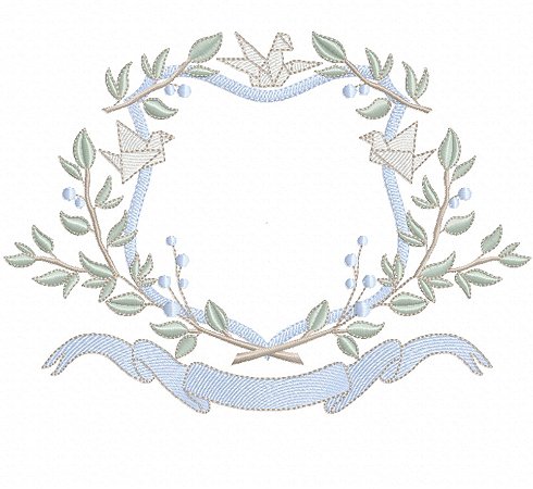 Matriz Bordado Toalha E Lavabo Jardim Com Galhinhos