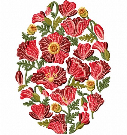 Matriz Bordado Painel De Flores Lindas