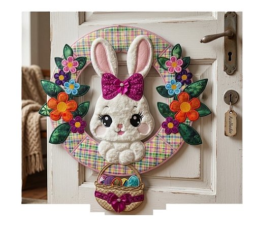 Matriz Bordado Enfeite De Porta Linda Coelhinha