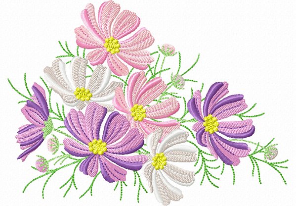 Matriz Bordado Floral Lindo