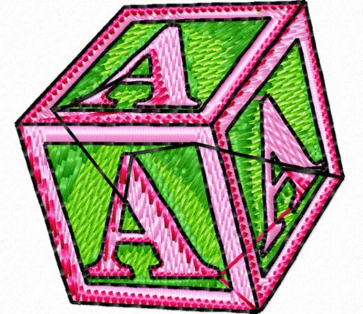 Matriz Bordado Alfabeto Baby Blocos