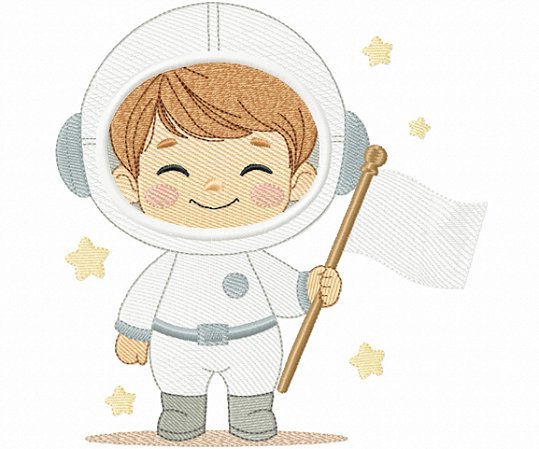 Matriz Bordado Astronauta Team