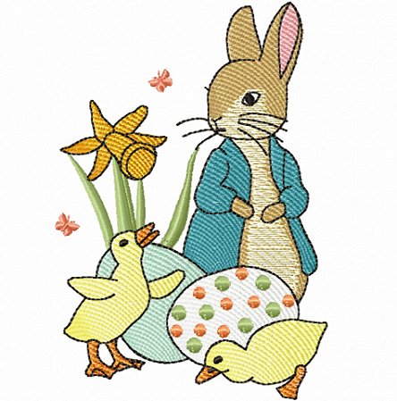 Matriz Bordado Páscoa Coelhinho Em Família