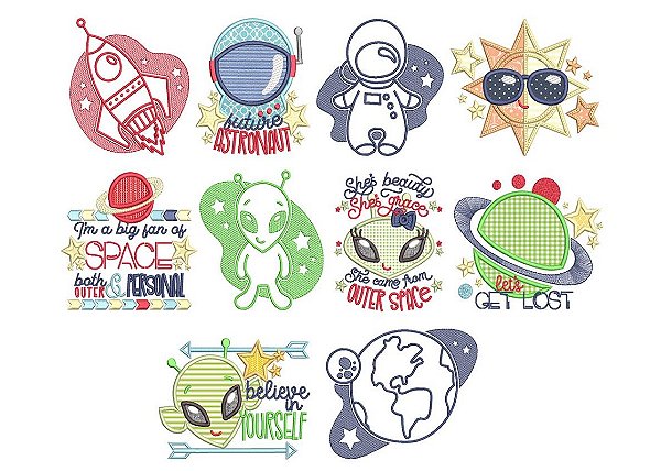 Matriz Bordado Infantil Astronauta E O Et
