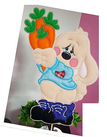 Matriz Bordado Páscoa Enfeite De Mesa Coelhinho Dengoso