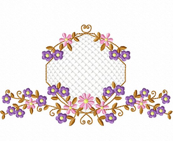 Matriz Bordado Toalha E Lavabo Molduras Lindas Com Florzinha