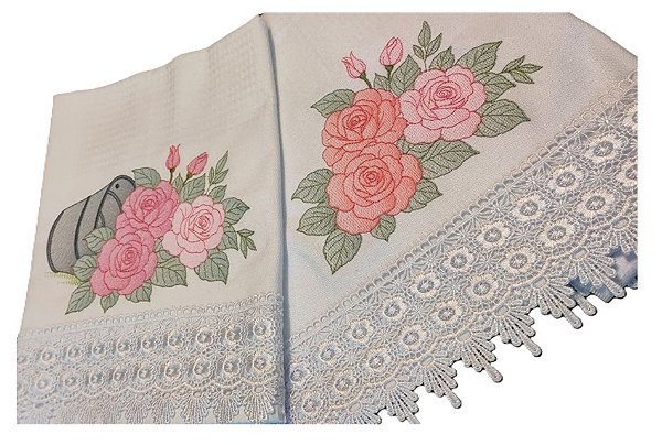 Matriz Bordado Coleção Para Jogo De Lavabo E Toalha Novo