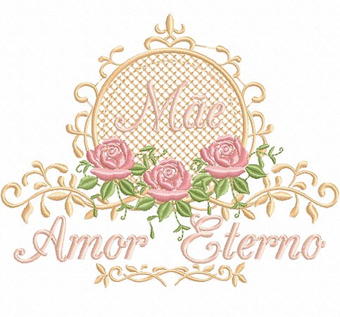 Matriz Bordado Dia Das Mães Com Flores Delicadas