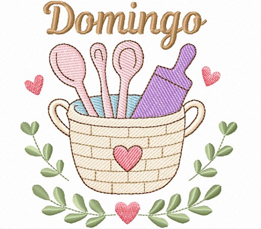 Matriz Bordado Semaninha Cozinhando Com Amor