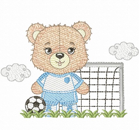 Matriz Bordado Ursinho No Esporte