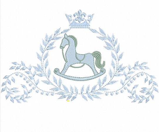 Matriz Bordado Cavalinhos Na Moldura Para Fralda