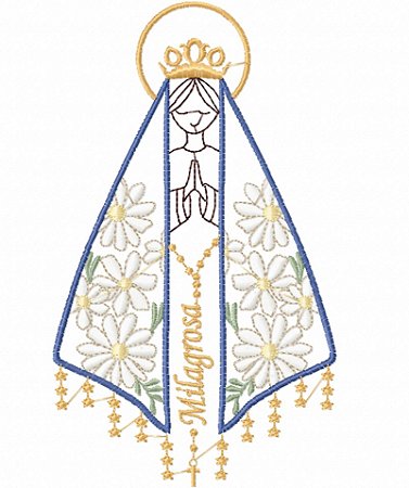 Matriz Bordado Nossa Senhora Contorno