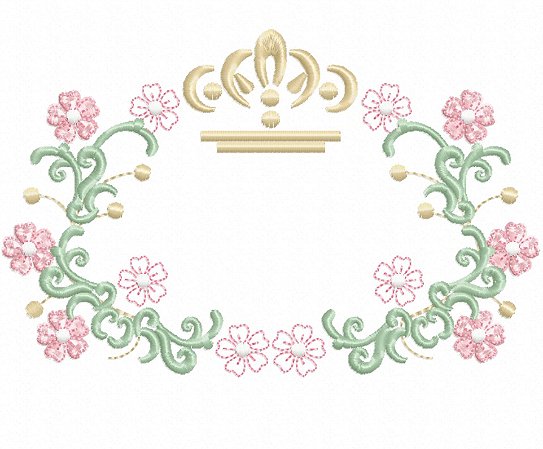 Matriz Bordado Lindas Molduras Florais Delicadas