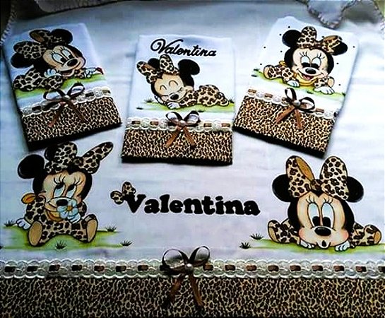 Matriz Bordado Minnie Baby Oncinha E Aplique Para Fralda