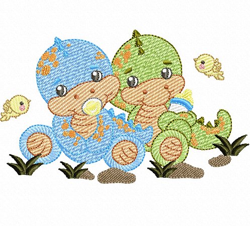 Matriz Bordado Infantil Dino Baby Para Fralda