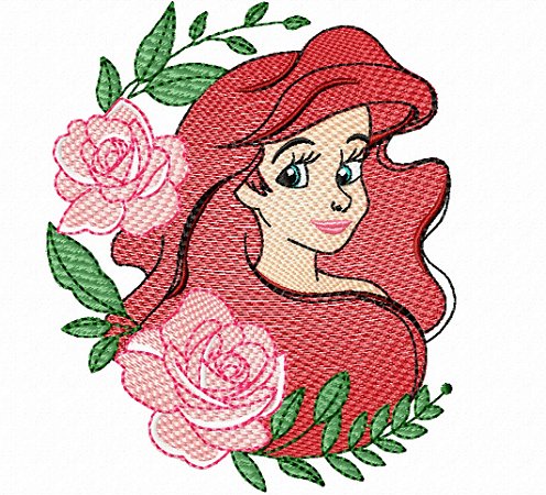 Matriz Bordado Coleção Personagens Com Flores Para Fralda