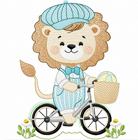 Matriz Bordado Bichinhos De Bicicleta Para Fralda