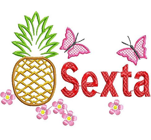 Matriz Bordado Semaninha Aplique Frutas Lindas