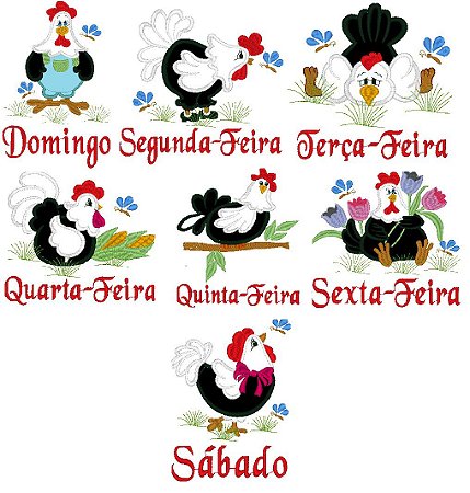 Matriz Bordado Semaninha Aplique Galinheiro