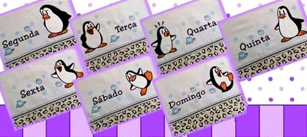Matriz Bordado Semaninha Aplique Pinguim